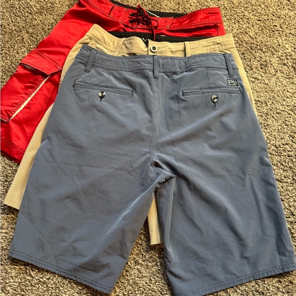 O'Neill Men's Hybrid Shorts - Vibrant Red, Classic Tan, Cool Gray Bundle - Picture 6 of 16